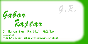 gabor rajtar business card